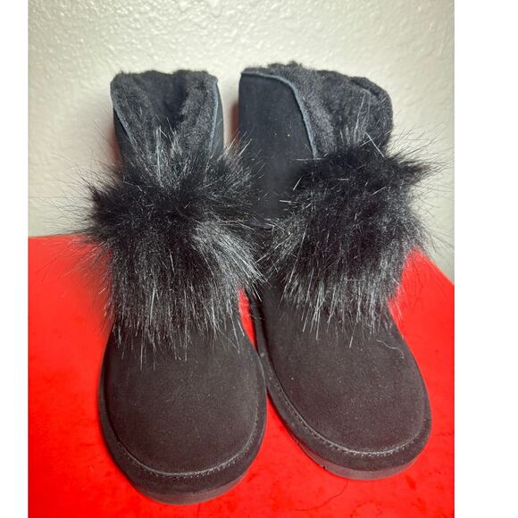 Bearpaw cow suede warm ankle booties size 8 winter coldwear - Picture 2 of 8